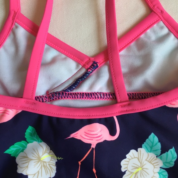 Girls bathing suit size 12 months flamingos floral - Picture 7 of 13